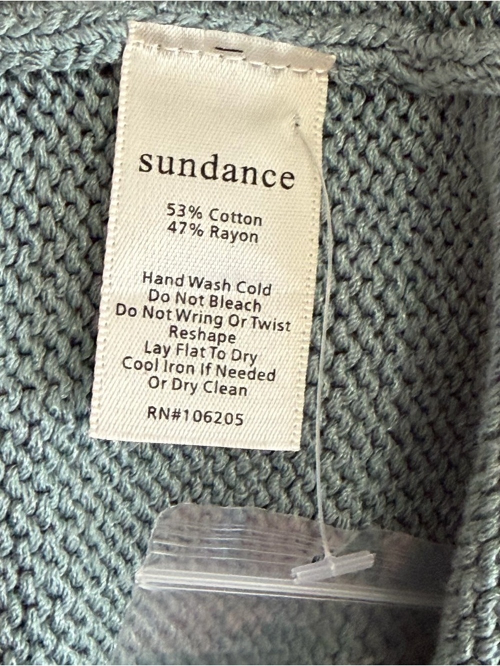 Sundance Womens Dover Pointelle Knit Cardigan Button Sweater Size XL Blue Green - Picture 8 of 9